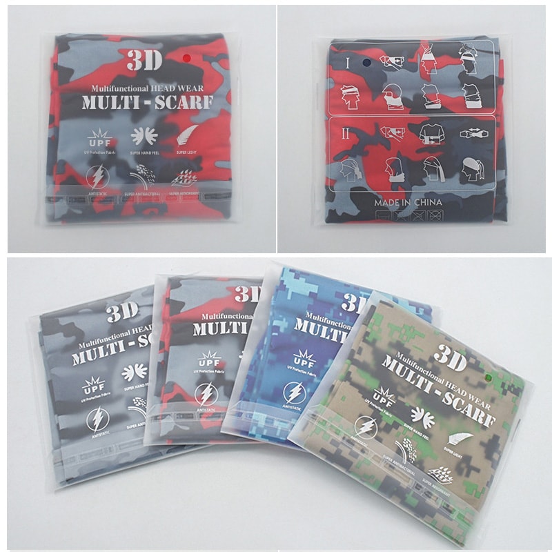 Tactical Outdoor Sport Bandana Tube Scarf Military Face Cover Neck Gaiter Half Mask Headband For F 3