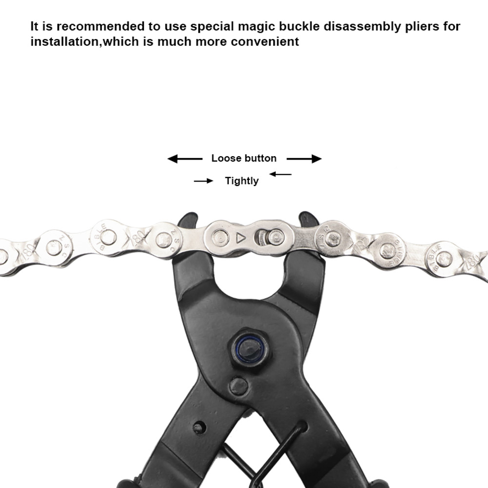 Mountain Bike Magic Button Link Remover Clamp, Bicycle Chain Link Buckle Pliers & Repair Tool