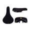 Embroidered Bicycle Saddle Wheelie Seat, Black Flannelette BMX Bike Seat with 8mm Rail, Stylish Logo Padded for Rider