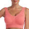 Wireless Seamless Thin Bra, Plus Size Non-Underwire Brassiere for Women Yoga, Sports & Everyday Comfort