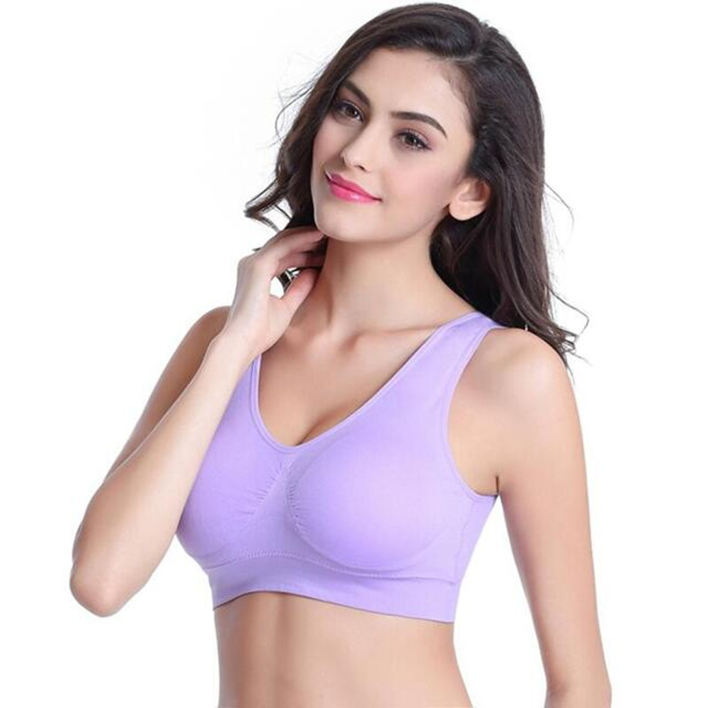Wireless Seamless Thin Bra, Plus Size Non-Underwire Brassiere for Women Yoga, Sports & Everyday Comfort