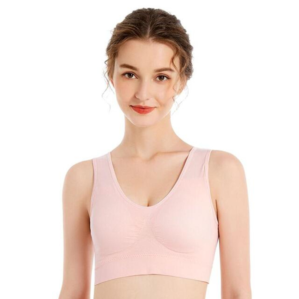 Wireless Seamless Thin Bra, Plus Size Non-Underwire Brassiere for Women Yoga, Sports & Everyday Comfort