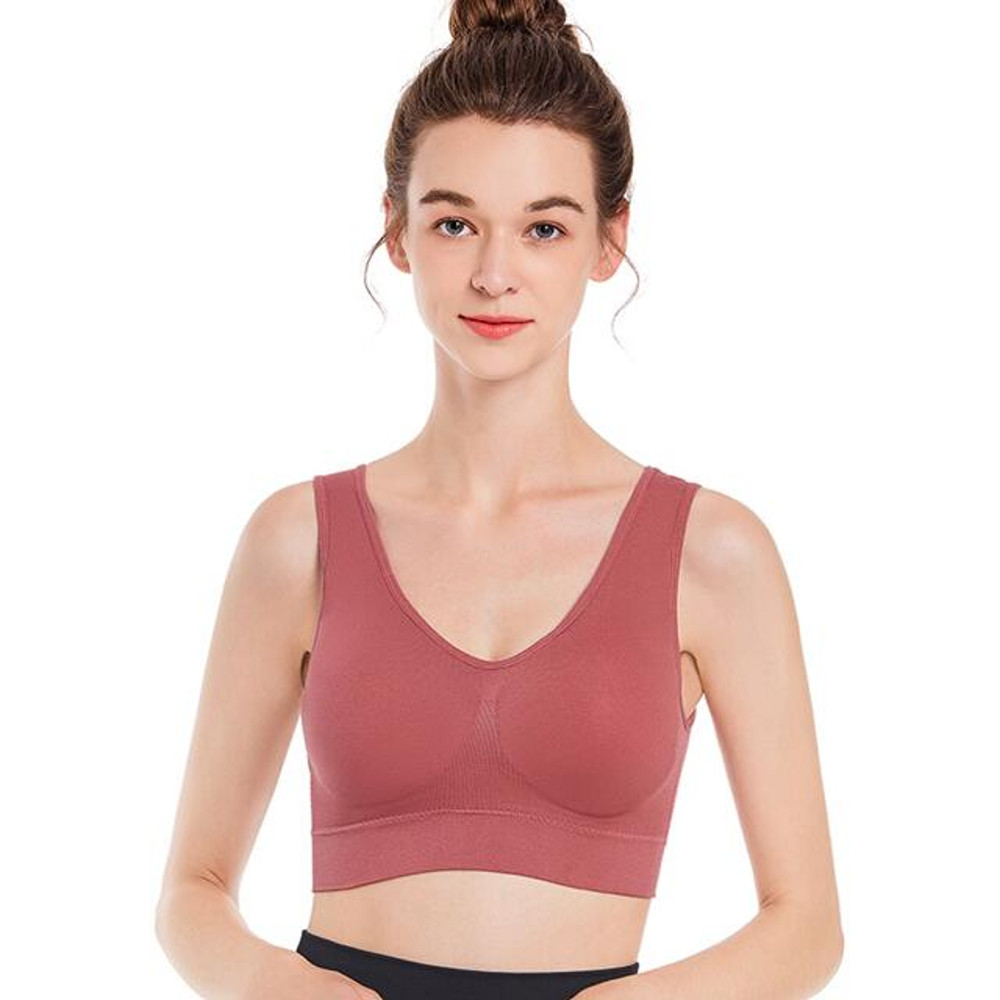 Wireless Seamless Thin Bra, Plus Size Non-Underwire Brassiere for Women Yoga, Sports & Everyday Comfort