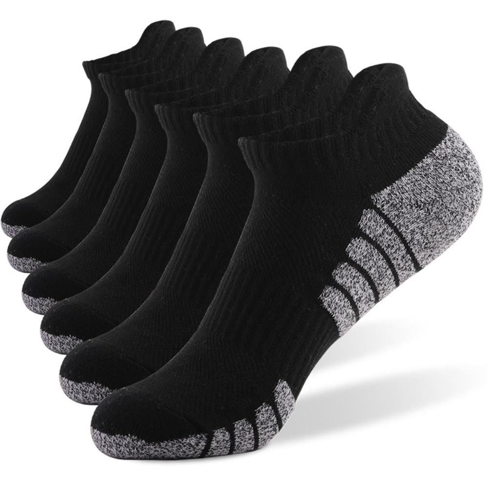 Low Cut Breathable Sports Socks for Men Women, Thickened Terry Mesh Boat Socks Non-Slip Shock Absorbing Running Ankle