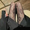 Japanese Classic Lolita Lace Mesh Stockings Retro Floral Rattan White Pantyhose Hollowed Out Bottomed Tights for Cosplay