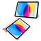 Trifold Clear Back Case with Pen Holder for iPad, Hard Acrylic Protective Stand Cover for Apple iPad