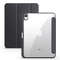 Trifold Clear Back Case with Pen Holder for iPad, Hard Acrylic Protective Stand Cover for Apple iPad