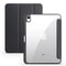 Trifold Clear Back Case with Pen Holder for iPad, Hard Acrylic Protective Stand Cover for Apple iPad