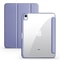 Trifold Clear Back Case with Pen Holder for iPad, Hard Acrylic Protective Stand Cover for Apple iPad