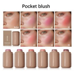 lakerain 3-in-1 blush stick – lasting brightens cheek & lip gloss, moisturizing face rouge for a natural glow (6 colors)