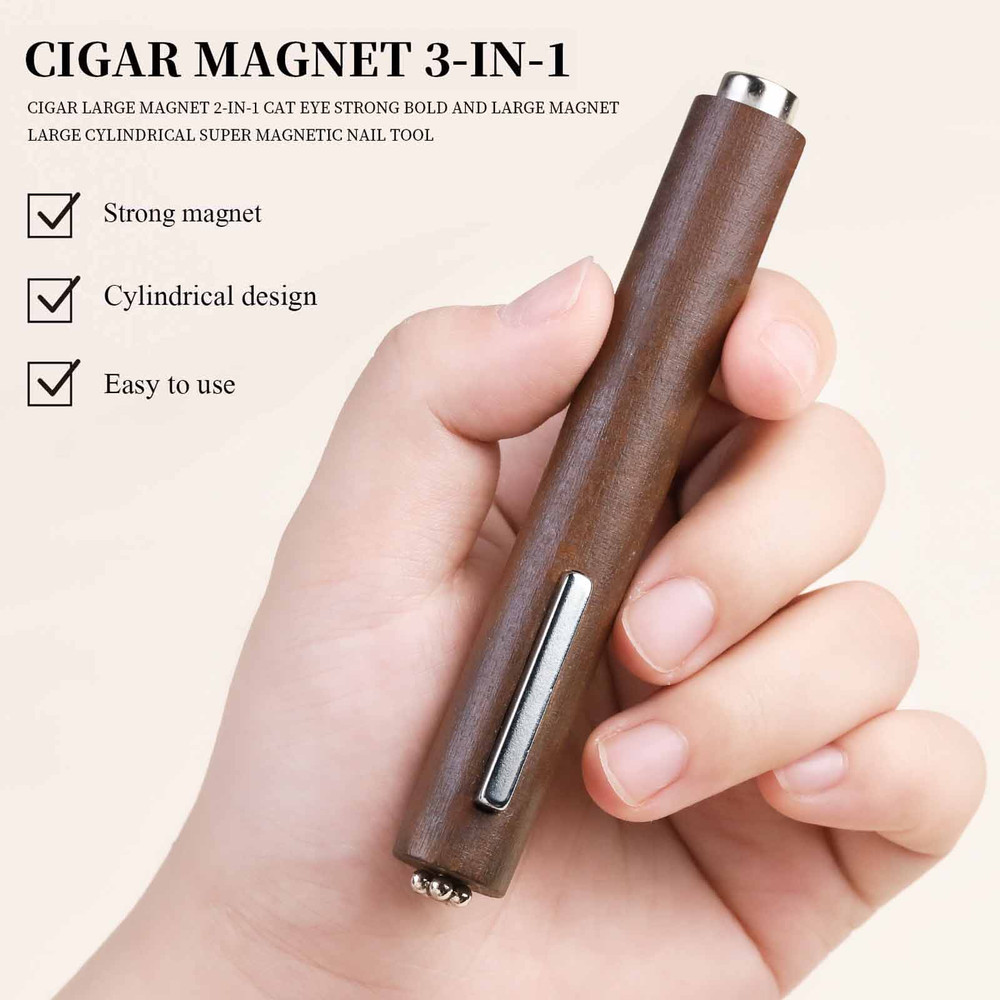 3-in-1 Multifunctional Magnetic Cat's Eye Gel – Large Cylinder Super Strong Magnet for Nail Polish Line Effect Nail Art