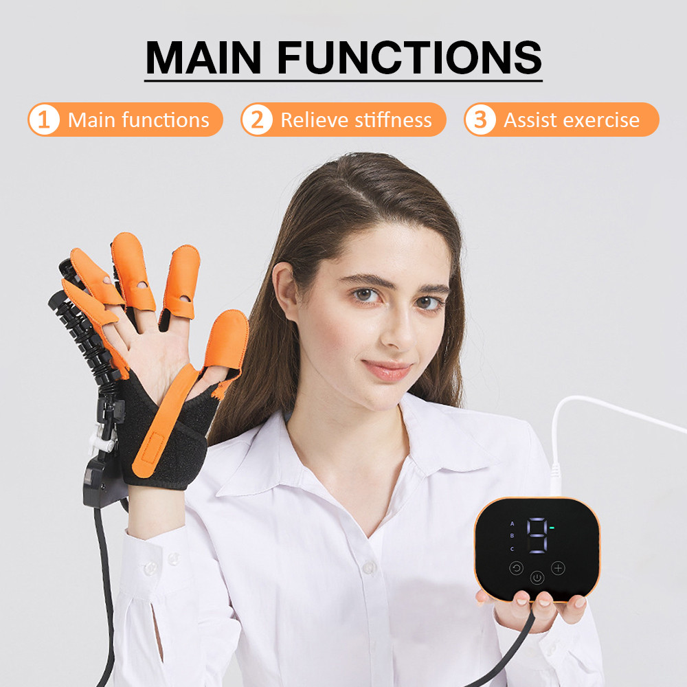 Left & Right Hand Finger Rehabilitation Robot Gloves – Stroke & Hemiplegia Therapy Glove for Cerebral Infarction Recover
