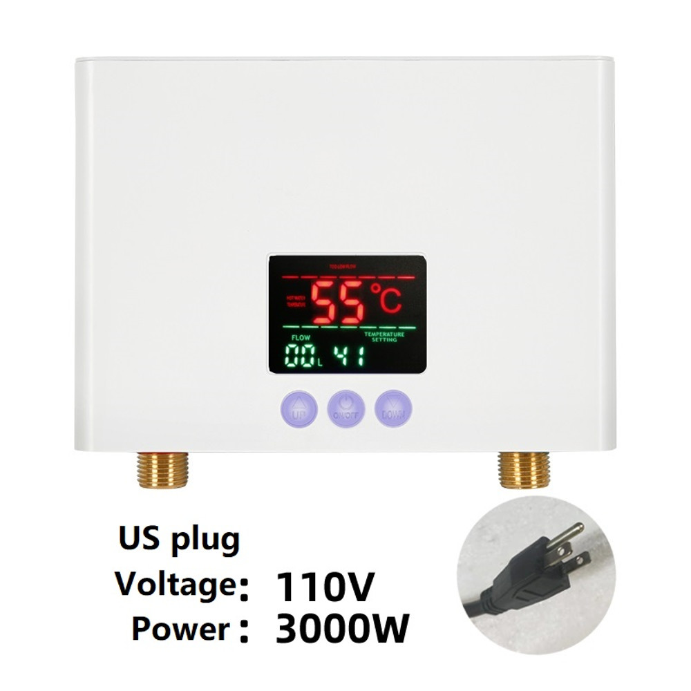 110V220V Instant Water Heater 3000W5500W  WallMounted Electric Heater For Bathroom Shower  Kitchen  7