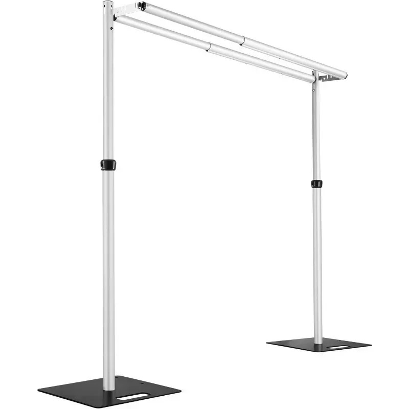 Portable Double Crossbar Pipe  Drape Backdrop Stand Kit Wedding Curtain Display Aluminum Pipe Frame 6