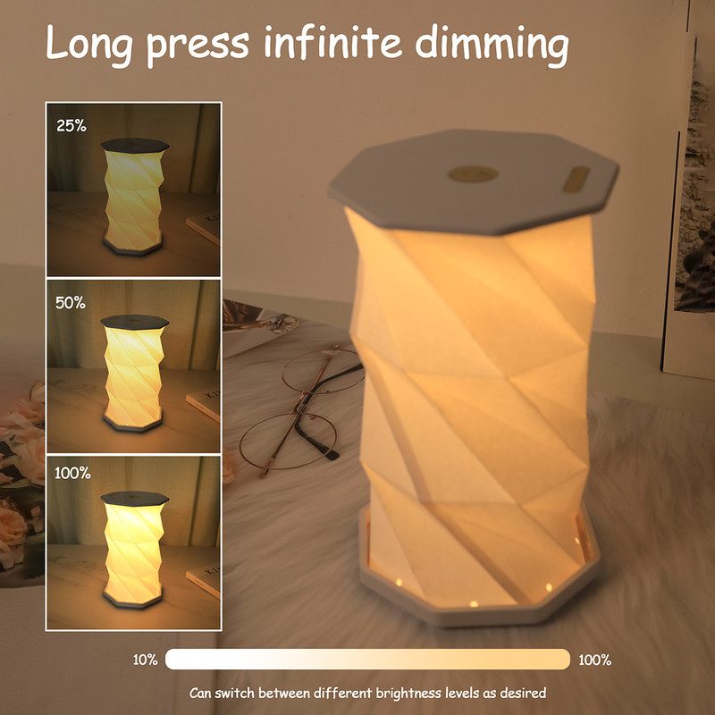 Creative Foldable Atmosphere Light Rotating Night Light USB LED Table Light For Bedroom Bedhead Dec 3