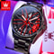 High Quality OLEVS Men Watches Waterproof, Car Rim Sport Quartz Watch, Stainless Steel Fashion Men Luxury Watch