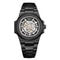 Luxury LONGLUX Men Automatic Mechanical Watch, Waterproof Skeleton, Stainless Steel Business Gift Watch