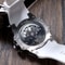 Automatic Mechanical Watch Men Skeleton Dial Waterproof Sport Wristwatch Stainless Steel Case Silic 4