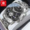 Men Watches Classic Chronograph Watch Original Quartz Wristwatch Waterproof Reloj 24 Hour Moon Phas