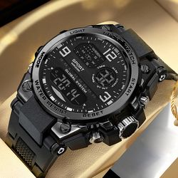multifunction electronic watches for men, waterproof shockproof sports wristwatch, drop resistant durable design