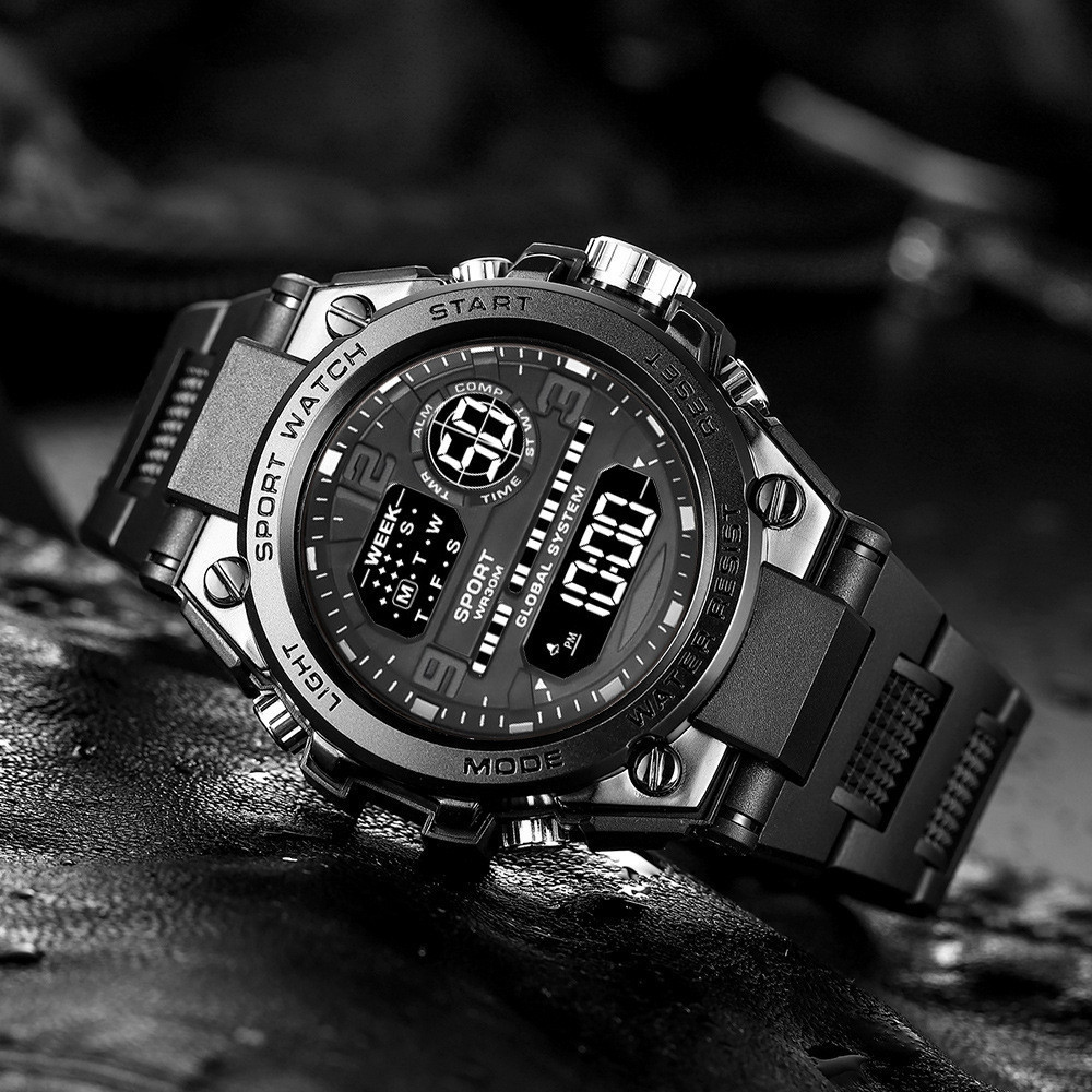 Multifunction Electronic Watches for Men, Waterproof Shockproof Sports Wristwatch, Drop Resistant Durable Design