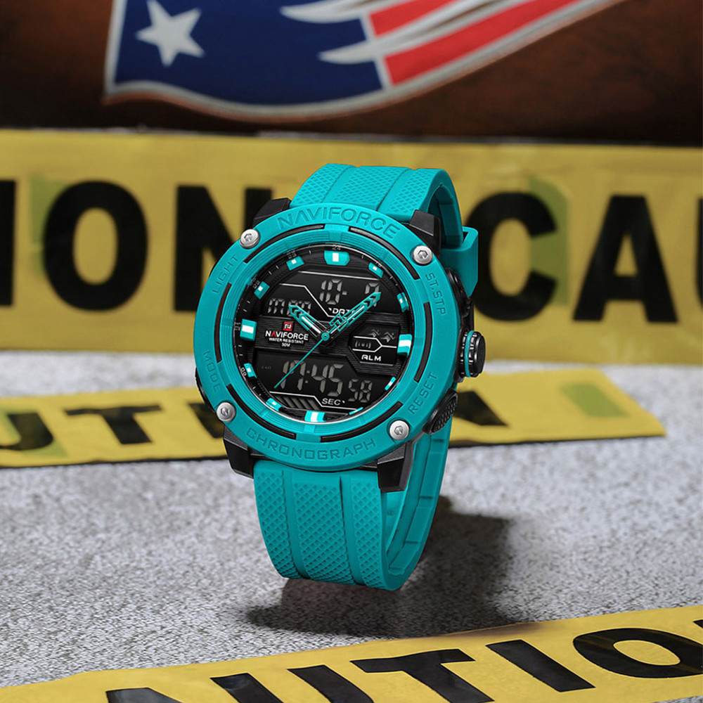 Men Waterproof Sport Watch, Quartz Digital Dual Time Wristwatch, Military Stopwatch Reloj Hombre