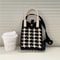 Women Korean Heart Knit Mini Square Handbag Small Shoulder Bag Girls Cute Outdoor Crossbody Purse F 1
