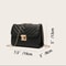 Lingge Chain Small Square Bag for Women, Stylish Lock Buckle Crossbody, Textured Shoulder Handbag for Casual Outfits