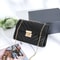 Lingge Chain Small Square Bag for Women, Stylish Lock Buckle Crossbody, Textured Shoulder Handbag for Casual Outfits