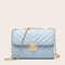 Lingge Chain Small Square Bag for Women, Stylish Lock Buckle Crossbody, Textured Shoulder Handbag for Casual Outfits