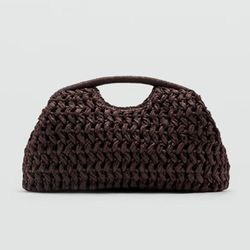 women straw woven handbag, summer new bag, fashionable raffia clutch purse for beach, vacation, travel or elegant