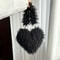 Oversized Faux Fur Heart Shape Tote Bag for Women, Mongolian Furry Handbag, Long Shoulder Strap, Soft Plush Purse