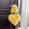 Oversized Faux Fur Heart Shape Tote Bag for Women, Mongolian Furry Handbag, Long Shoulder Strap, Soft Plush Purse