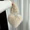 Oversized Faux Fur Heart Shape Tote Bag for Women, Mongolian Furry Handbag, Long Shoulder Strap, Soft Plush Purse