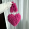 Oversized Faux Fur Heart Shape Tote Bag for Women, Mongolian Furry Handbag, Long Shoulder Strap, Soft Plush Purse
