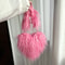 Oversized Faux Fur Heart Shape Tote Bag for Women, Mongolian Furry Handbag, Long Shoulder Strap, Soft Plush Purse