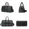 Large Capacity Men Black Traveling Bag, Business Travel Luggage, Classic Printed Handbag Shoulder Bag for Men