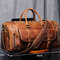 Large Weekend Tote Bag For Men Vintage Crazy Horse Leather Travel Duffle Genuine Leather Large Lugg 2