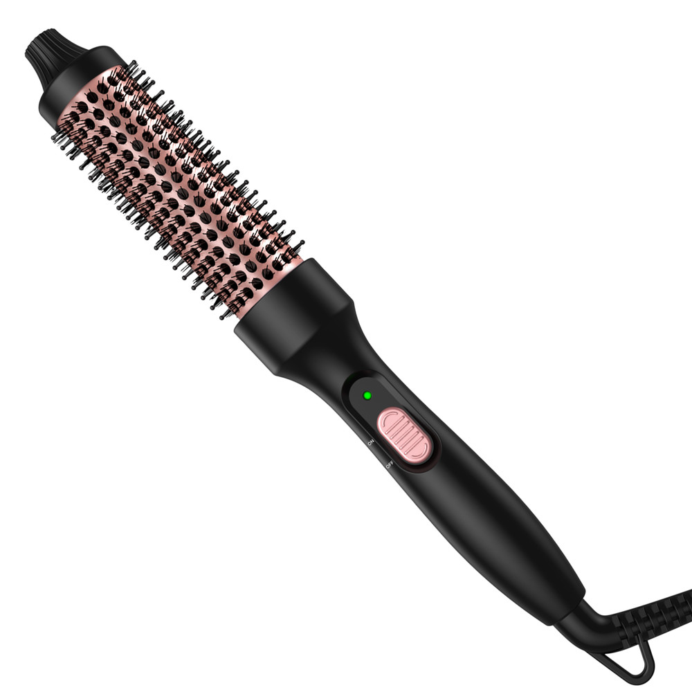 Hot Air Thermal Brush Hair Volumizer, 32mm Curling Iron, Straightener and Styling Brush for Salon Blowout