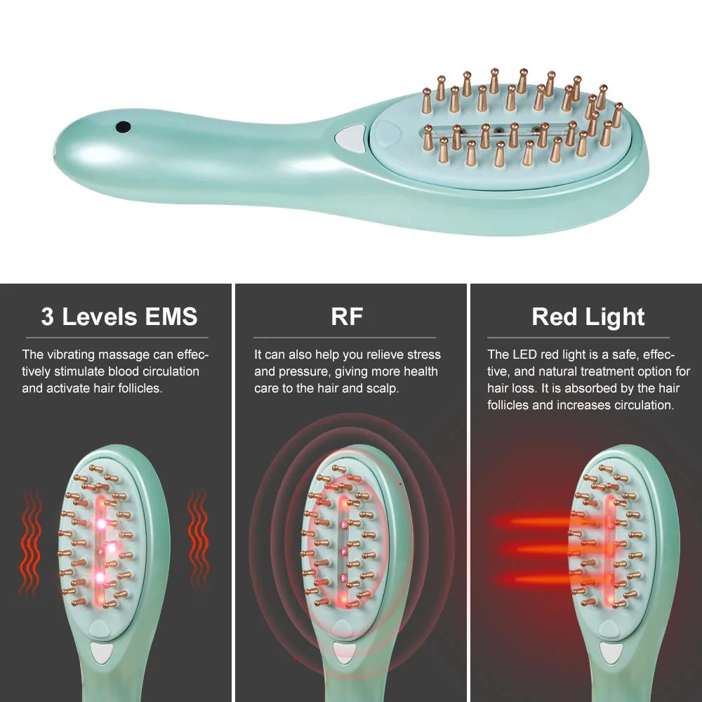 Electric Scalp Massager Comb Updated Design, Hair Growth Application Machine, Hair Brush Comb for Massage and Relaxation