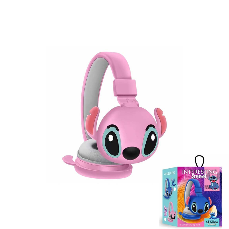 Disney Stitch Wireless Bluetooth Headphones, Foldable Stereo Headsets with Mic, Anime Cartoon Kids Gift