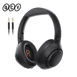 bluetooth hi res audio over ear headset, qcy h3 anc wireless headphones, hybrid noise cancelling earphones
