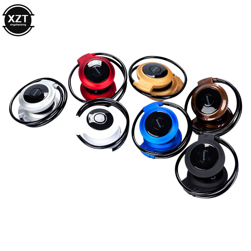 Waterproof Mini Wireless Bluetooth Headphones with Microphone, Stereo Sports Headphones, SD Card Music Player