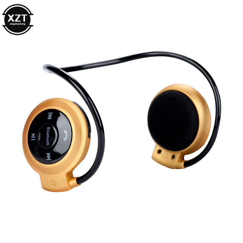 Waterproof Mini Wireless Bluetooth Headphones with Microphone, Stereo Sports Headphones, SD Card Music Player