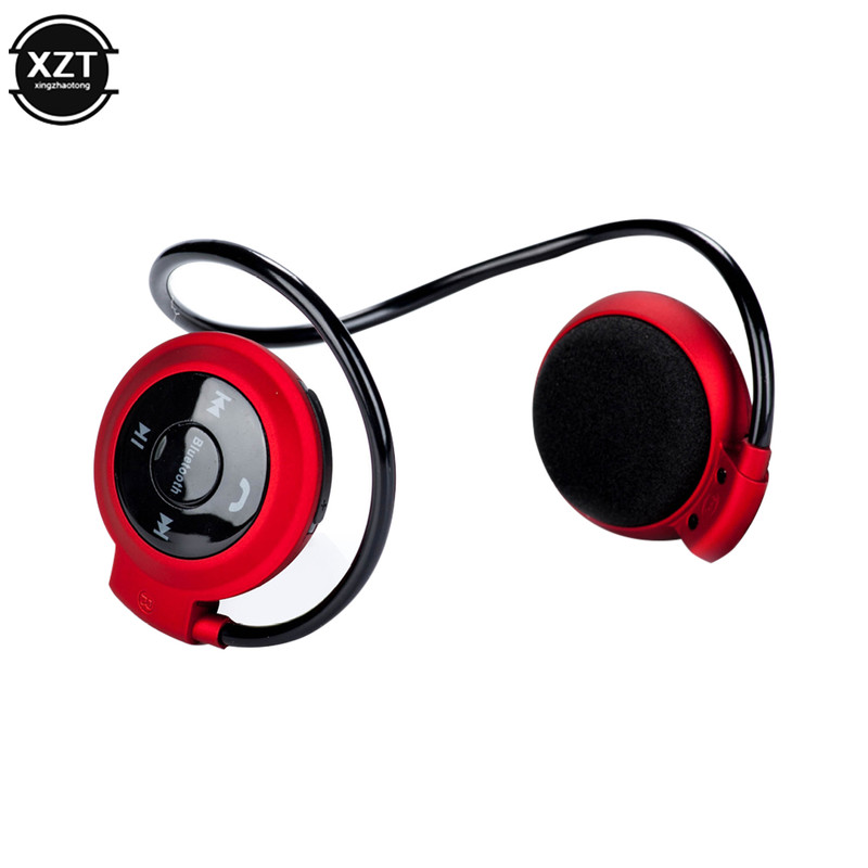Waterproof Mini Wireless Bluetooth Headphones with Microphone, Stereo Sports Headphones, SD Card Music Player