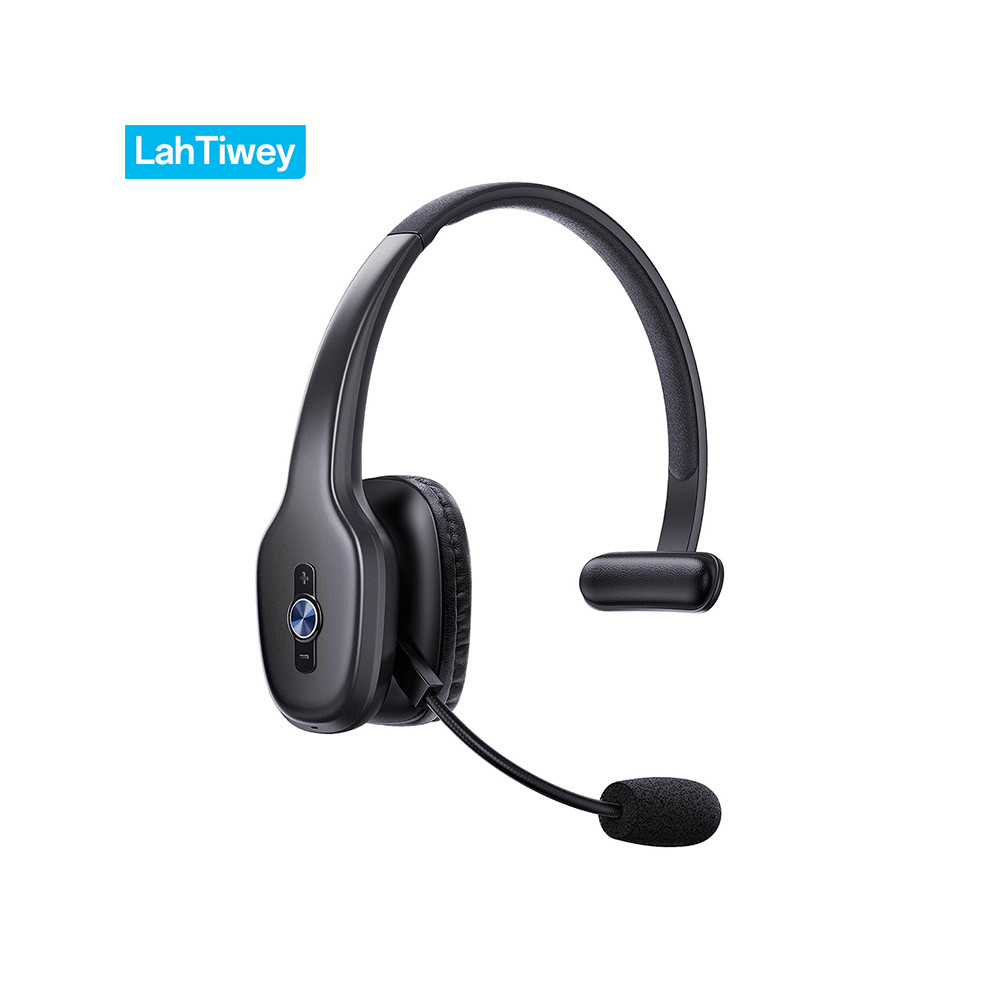 Trucker Bluetooth Headset with Microphone, Wireless on-Ear Headphones for Computer, Cell Phone, Home Office Use