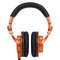 Professional M50X HIFI Audio Headphones, Fully Enclosed Foldable Earphones, Orange Gaming Music Headset