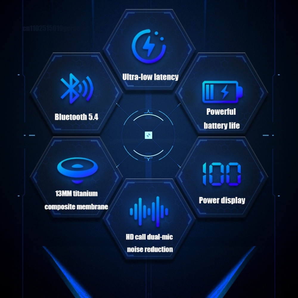 Gaming Headset Stereo Audio TWS Wireless Headset Bluetooth 53 HiFi Dual Mode Headphones For Gaming  5