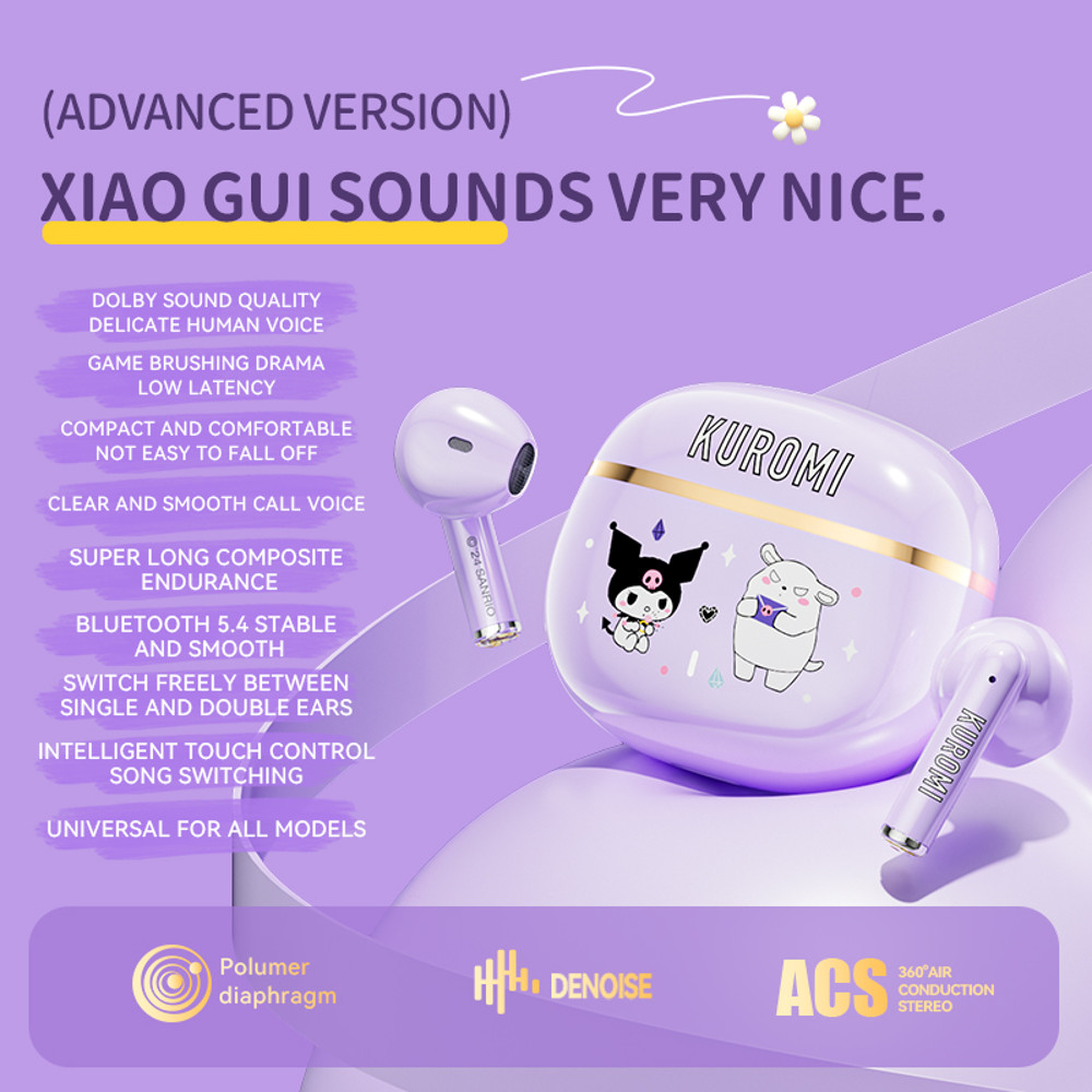 Wireless Bluetooth Headset HiFi Lossless Audio, Lightweight Earbuds, HD Voice Call, Touch Control, Compact Fit