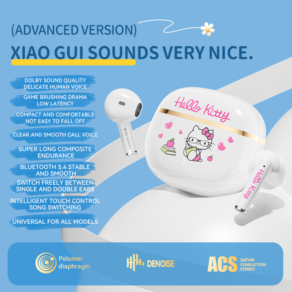 Wireless Bluetooth Headset HiFi Lossless Audio, Lightweight Earbuds, HD Voice Call, Touch Control, Compact Fit